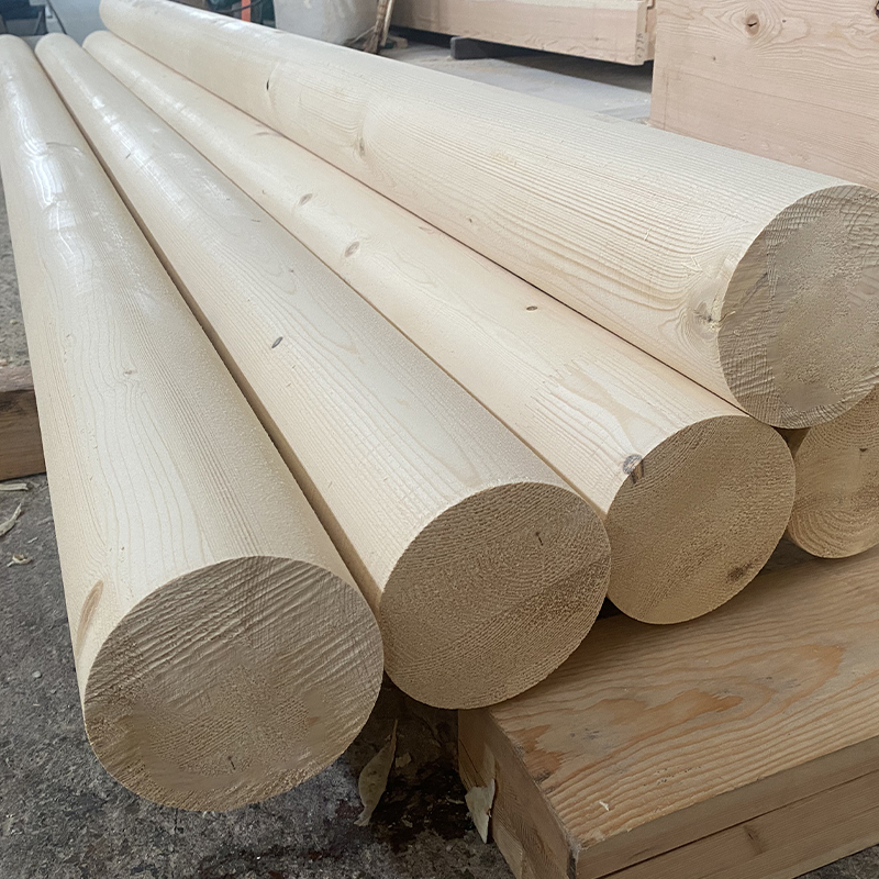 Poutre et poteau en bois lamellé-collé en épicéa Poutre et poteau en bois lamellé-collé en épicéa