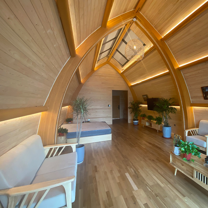 Hangar à bateaux préfabriqué en bois