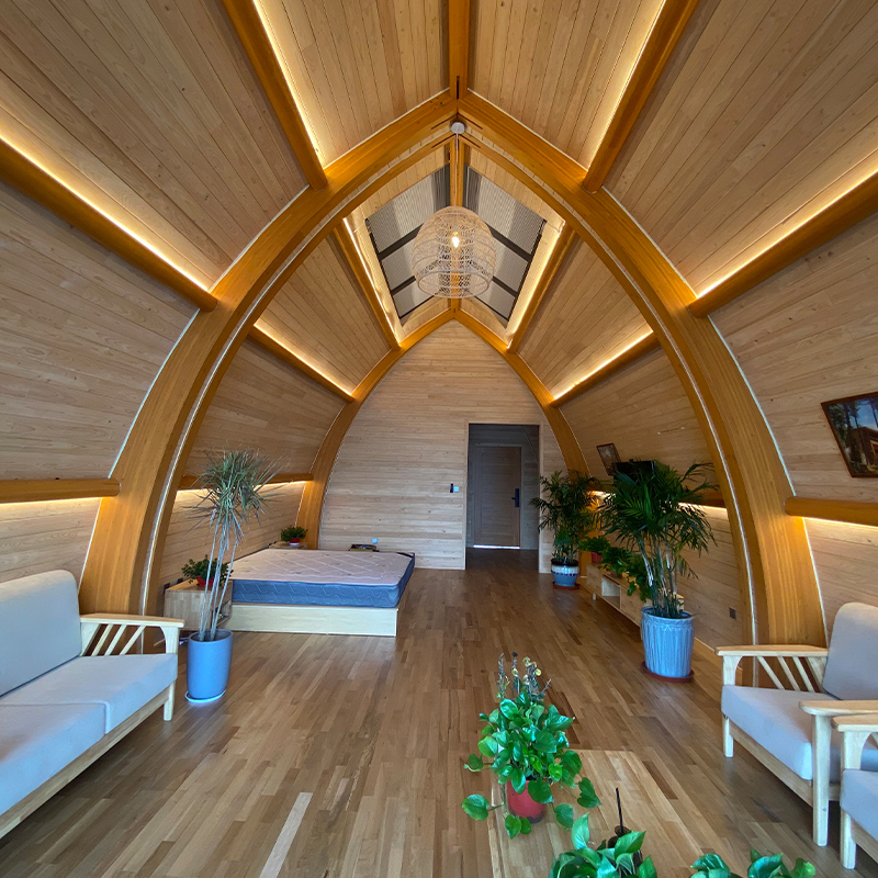 Hangar à bateaux préfabriqué en bois