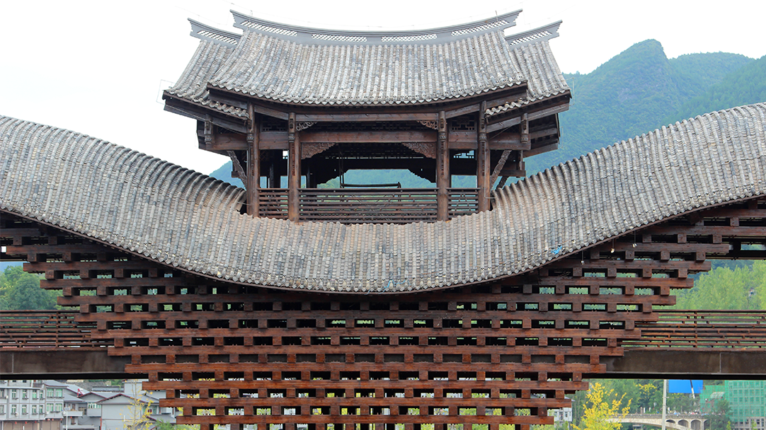 Pont couvert du vent et de la pluie de Zhuoshui, Qianjiang, Chongqing