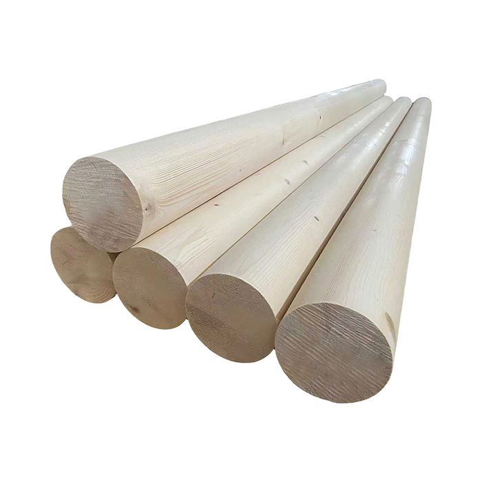 Colonne ronde en bois lamellé-collé
